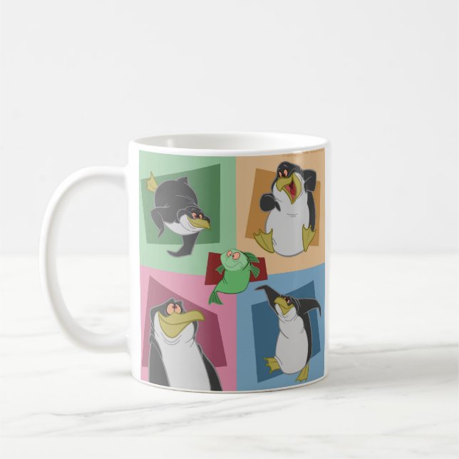 Tasse de carrés du pingouin 4 (Gauche)