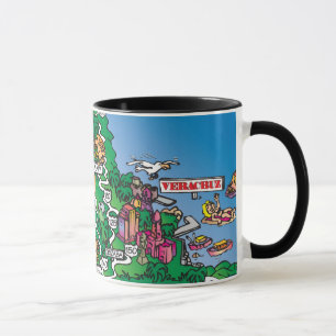 Tasse de carte de bande dessinée du Mexique