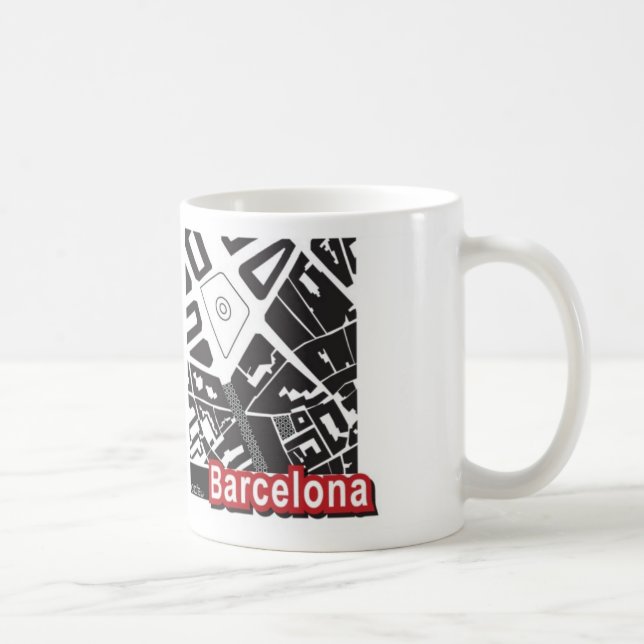 Tasse de carte de Barcelone (Droite)
