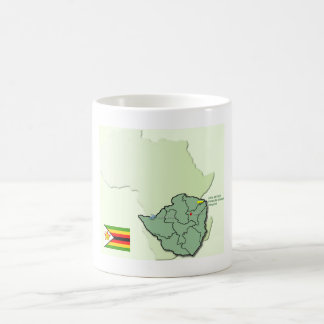 Tasse de carte de drapeau de l'Afrique Zimbabwe
