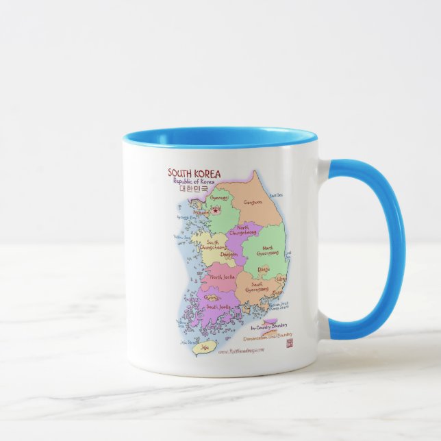 Tasse de carte de la Corée du Sud (Droite)