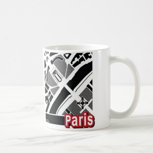Tasse de carte de Paris (Droite)