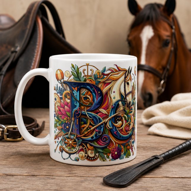 Tasse de cavalier de dressage Cheval (Dressage Riding Rider Horse Mug)