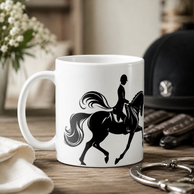 Tasse de cavalier de dressage Cheval (Dressage Riding Rider Horse Mug)