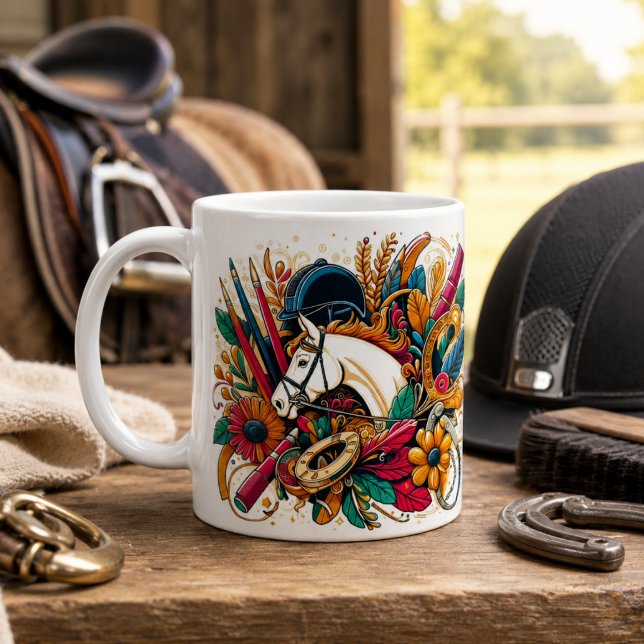 Tasse de cavalier de dressage Cheval (Dressage Riding Rider Horse Mug)