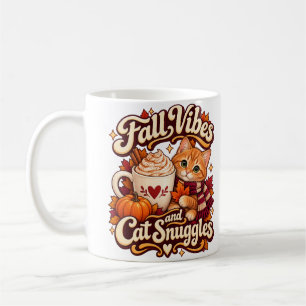 Tasse de chat automnal confortable avec vibrations