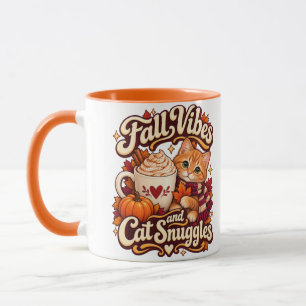 Tasse de chat automnal confortable avec vibrations