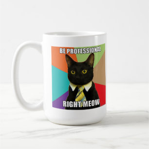 Tasse de chat d'affaires