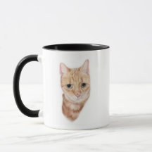 Tasse de chat de gingembre