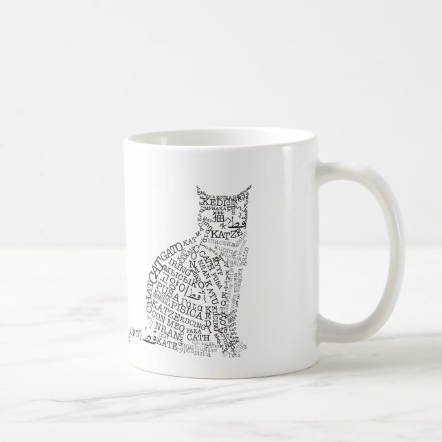 Tasse de chat de langues du monde (Droite)