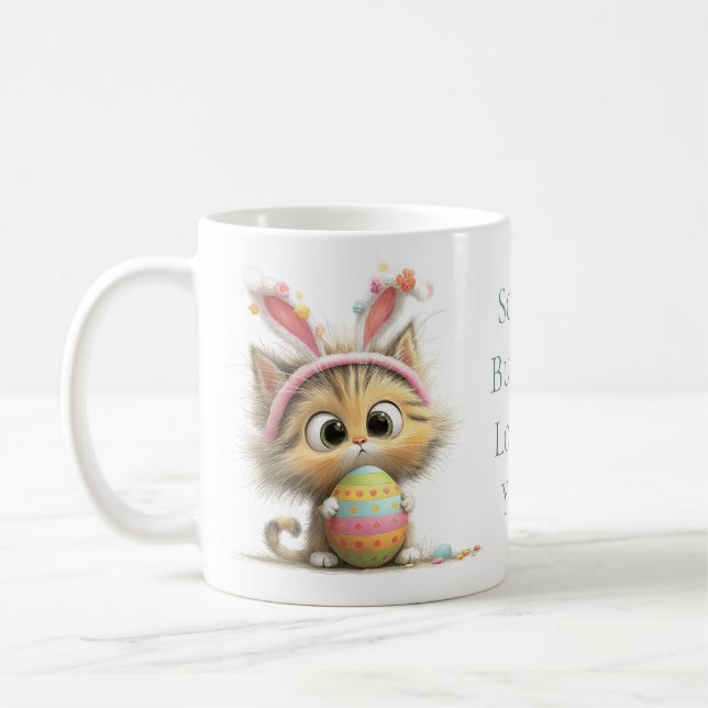Tasse de chat de Pâques Some Bunny Loves You (Gauche)