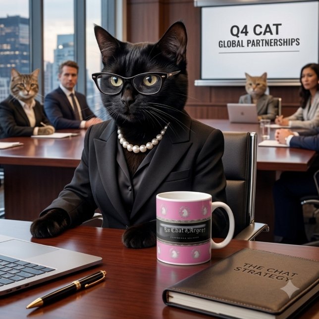 Tasse de chat de pouvoir Le Chat d'Argent | Bosse  (They are hanging on my every word, time to start blinking.)