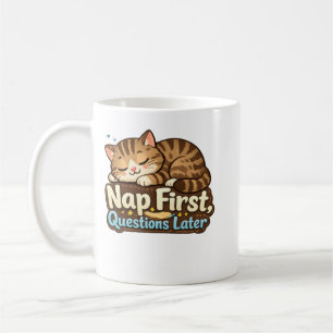 Tasse de chat endormi Questions d'abord, Nuitée en