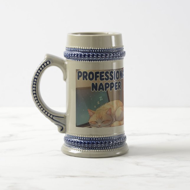 Tasse de chat mignon dormeur professionnel | Matin (Gauche)