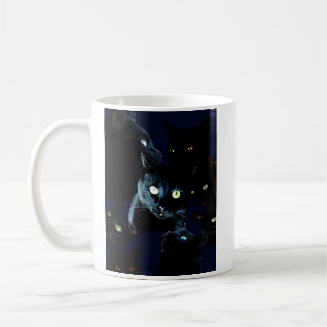 tasse de chat noir (Gauche)