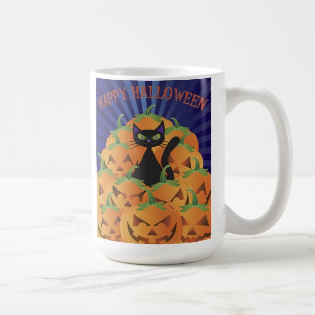 Tasse de chat noir de Hallowen (Droite)