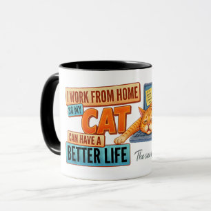 Tasse de chat pour travailler à domicile - La lutt