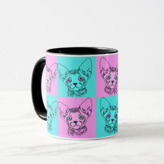 Tasse de chaton de Sphynx d'art de bruit