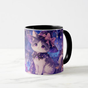 Tasse de chaton sorcière mignon