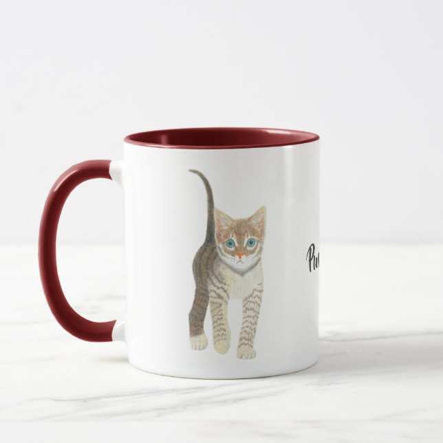 Tasse de chaton tigré parfait (Gauche)