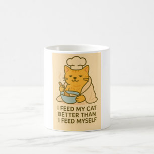 Tasse de chef de chat drôle