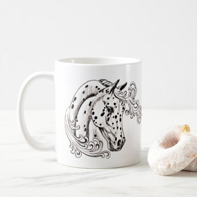 tasse de cheval d'appaloosa (Avec donut)