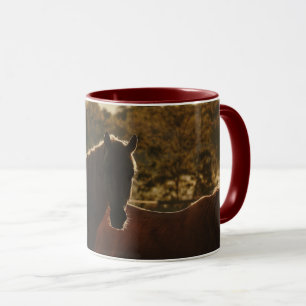 Tasse de cheval de ferme rustique