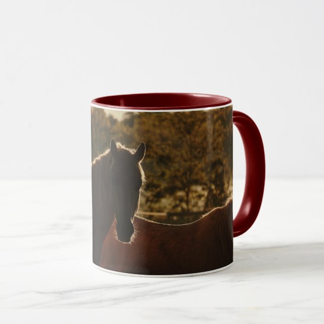 Tasse de cheval de ferme rustique (Devant droit)
