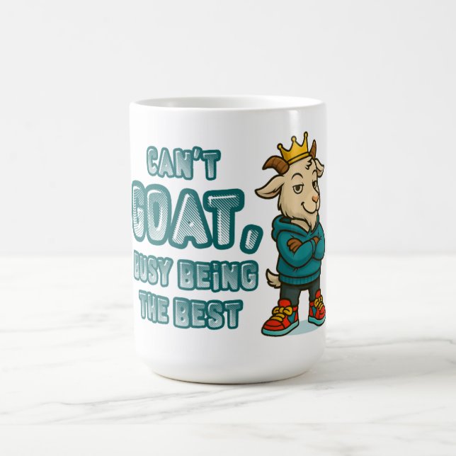 Tasse de chèvre drôle avec couronne et attitude Sw (Centre)