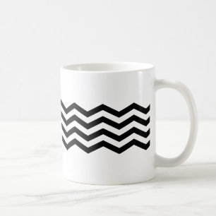 tasse de chevron noir