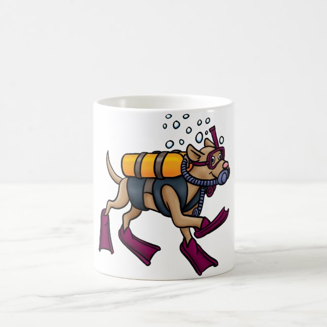 Tasse de chien de plongée à l'air (Centre)