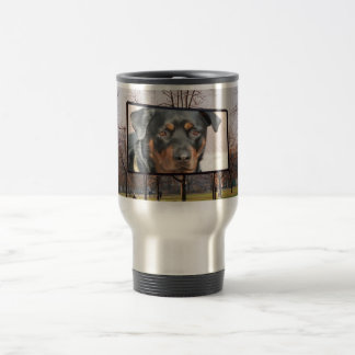 Tasse de chien de rottweiler