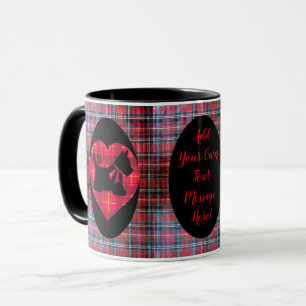 Tasse de chien de Scotty de coeur de tartan