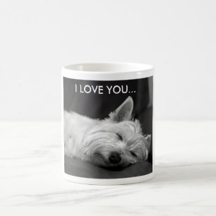Tasse de chien de Westie - JE T'AIME…