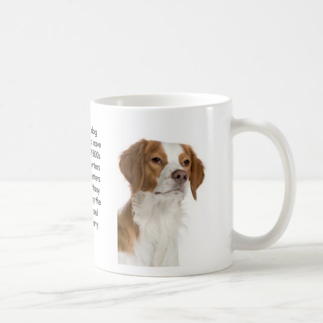 Tasse de chien d'épagneul de Bretagne (Droite)