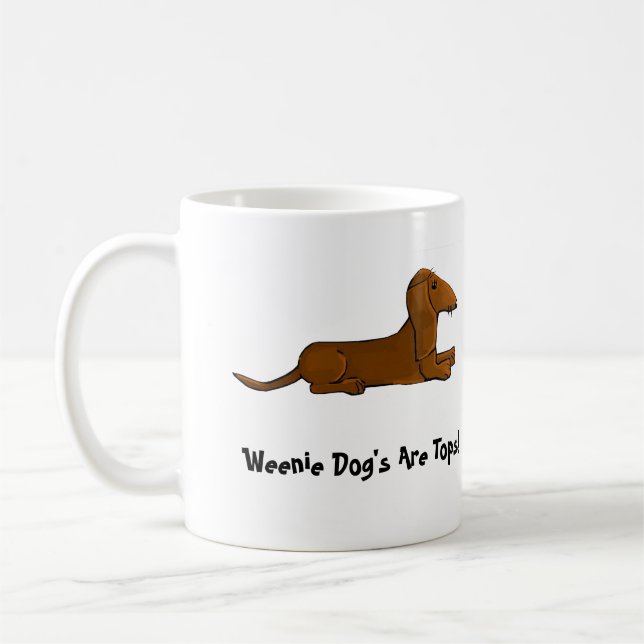 Tasse de chienchien de teckel (Gauche)