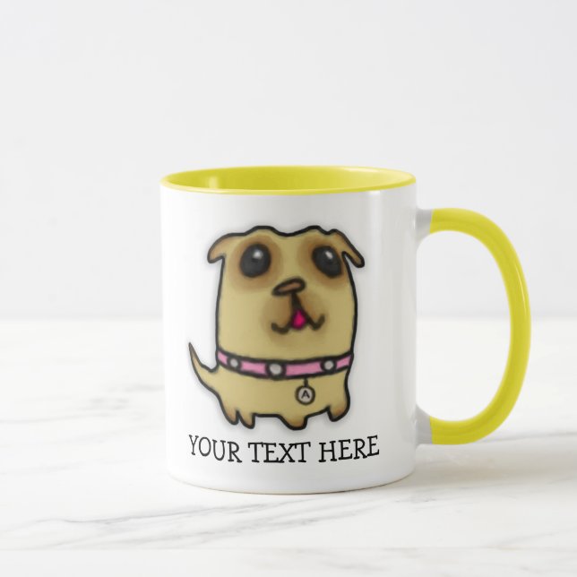 Tasse de chiot de carlin (Droite)