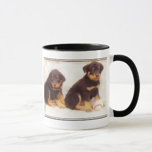 Tasse de chiots de rottweiler
