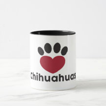 Tasse de chiwawas d'amour