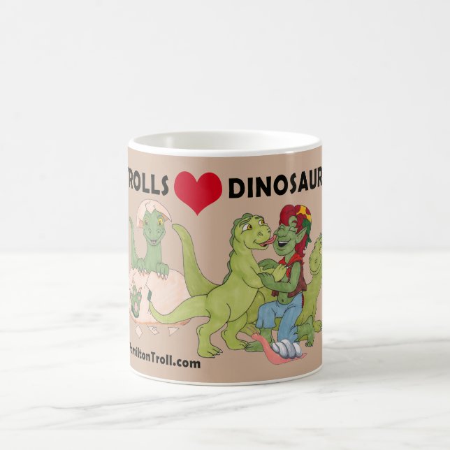 Tasse de chocolat chaud de dinosaures d'amour de (Centre)