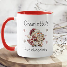 Tasse de Chocolat Chaud de Noël Bonhomme de Neige