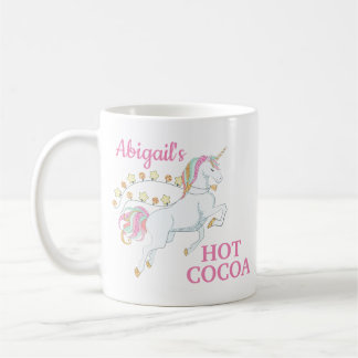 Tasse de Chocolat Chaud Licorne Rose Blanc