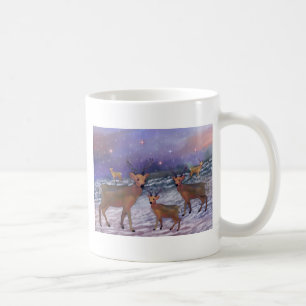 Tasse de chutes de neige de renne
