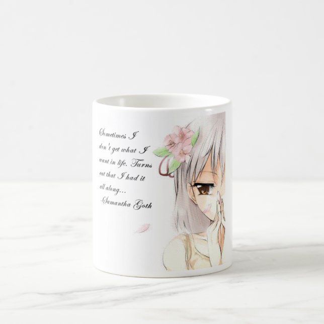 Tasse de citation d'Anime de Samantha Goth (Centre)