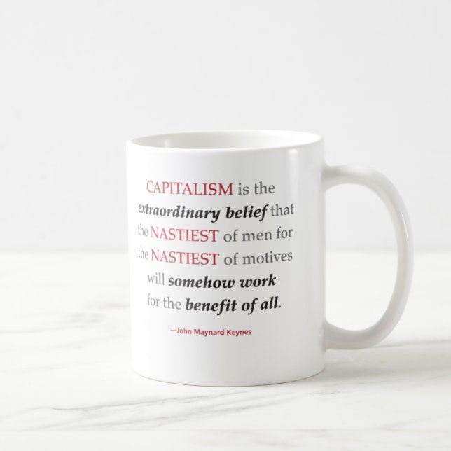 Tasse de citation de capitalisme de Keynes (Droite)