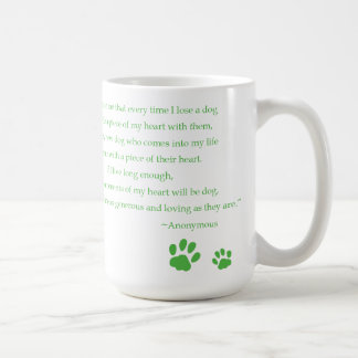Tasse de citation de coeur de chien