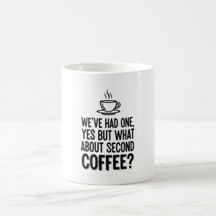 Tasse de citation de deuxième café à typographie m
