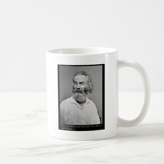 Tasse de citation de joie avec vous Walt Whitman e (Droite)