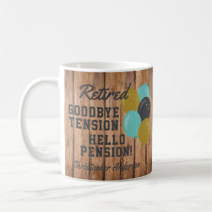 Tasse de Citation de Retraite Rustique Adieu Tensi