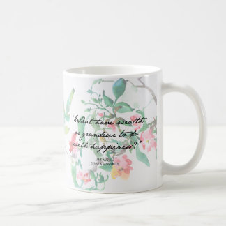 Tasse de citation de roses d'aquarelle de Jane